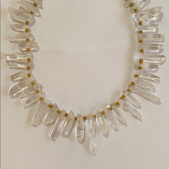 Hand beaded genuine crystal necklace - Picture 3 of 3